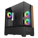 Cooler Master Elite 690 Temperd Glass  Mid-Tower ATX Case Black