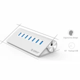 Orico Aluminum Alloy 7 Port (M3H7-V1) USB3.0 HUB with 30W Power Adapter